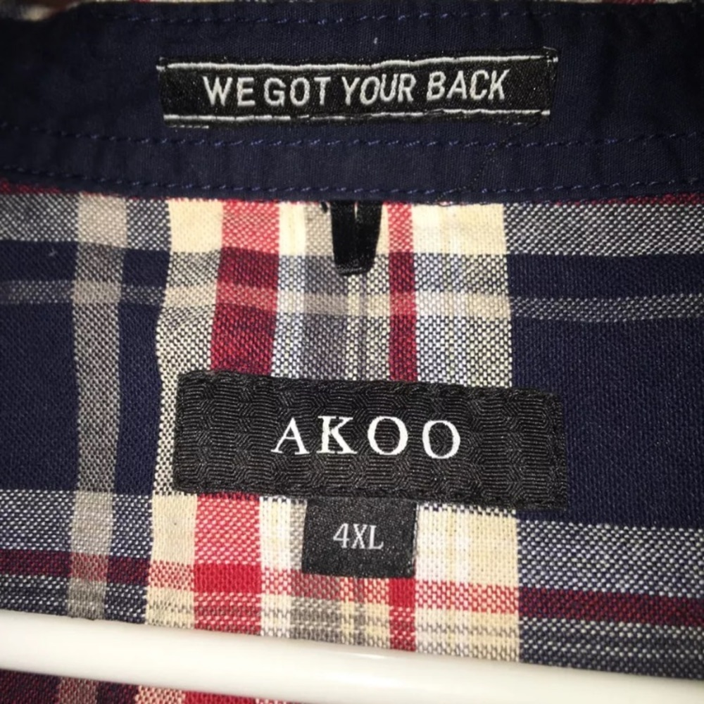 AKOO long sleeve custom men shirt 4XL